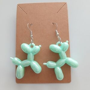 Fashion Jewelry Light Green Balloon Dog Earrings